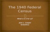 The 1940 Federal Census