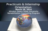 Practicum & Internship Orientation