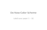 Do Now  Color Scheme