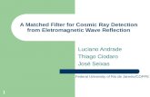A Matched Filter for Cosmic Ray Detection from Eletromagnetic Wave Reflection