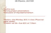 CB Physics  8/27/09