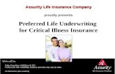 Preferred Life Underwriting  for Critical Illness Insurance