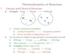 Thermodynamics of Reactions