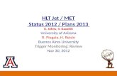 HLT Jet / MET  Status 2012 / Plans 2013