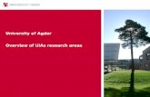 University of Agder Overview of UiAs research areas