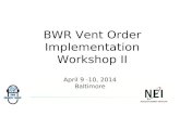 BWR Vent Order Implementation Workshop II