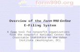 Overview of the  Form 990 Online E-Filing System