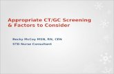 Appropriate CT/GC Screening & Factors to Consider