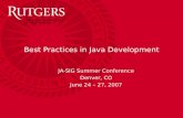Best Practices in Java Development