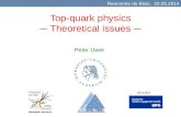 Top-quark physics ─ Theoretical issues ─