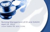 Nursing Management of DI and SIADH April 24, 2012