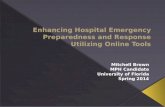 Enhancing Hospital Emergency Preparedness and Response Utilizing Online Tools