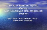 20 Year Reunion up Mt. Gunny Non-Employee Brainstorming Session