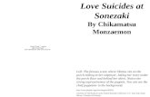 Love Suicides at Sonezaki By Chikamatsu Monzaemon