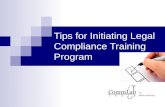 Tips for Initiating Legal Compliance Training Program