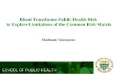 Blood Transfusion Public Health Risk  to Explore Limitations of the Common Risk Matrix