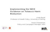 Implementing  the NICE Guidance on  Tobacco Harm Reduction