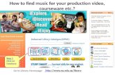 How to find  music for your production video,  courseware etc.?