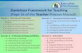 Danielson Framework for Teaching (Page 16 of the  Teacher  Process Manual)