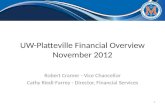 UW-Platteville Financial Overview November 2012