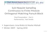 Sub- Nyquist  Sampling Continuous to Finite Module Orthogonal Matching Pursuit Block