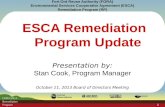 ESCA Remediation Program Update