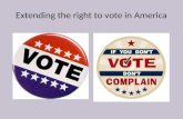 Extending the right to vote in America
