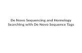 De Novo Sequencing and Homology  Searching  with De Novo Sequence  Tags