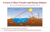 Lecture 4:  Heat Transfer and Energy Balance