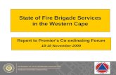 State of Fire Brigade Services in the Western Cape