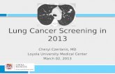 Lung Cancer Screening in 2013