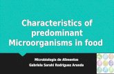 Characteristics  of  predominant Microorganisms  in  food