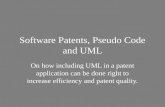 Software Patents, Pseudo Code and UML