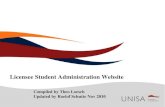 Licensee Student Administration Website