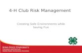 4-H Club Risk Management