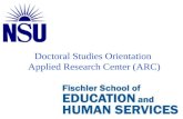 Doctoral Studies Orientation  Applied Research Center (ARC)