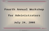 Fourth Annual Workshop  for Administrators