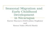 Seasonal Migration and  Early Childhood Development  in Nicaragua