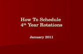 How To Schedule  4 th  Year Rotations