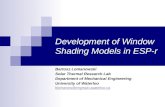 Development of Window Shading Models in ESP-r