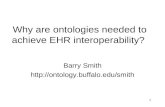 Why are ontologies needed to achieve EHR interoperability?