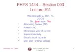 PHYS 1444 – Section 003 Lecture #11
