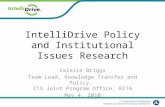 IntelliDrive  Policy and Institutional Issues Research