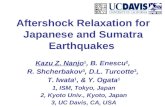 Aftershock Relaxation for Japanese and Sumatra Earthquakes