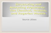 Structuring and Analyzing Arguments:  The Classical, Toulmin, and Rogerian Models