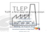 TLEP: a first step on a long vision for HEP