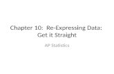 Chapter 10:  Re-Expressing Data:  Get it Straight