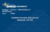 Indeterminate Structure Session 23-26