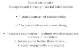 Social structure  is expressed through social interaction