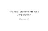 Financial Statements for a Corporation